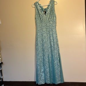 LOVEL Y GRACE Women’s Long Aqua Dress Size M.Sleeveless NWT Night, cocktail.